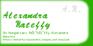 alexandra mateffy business card